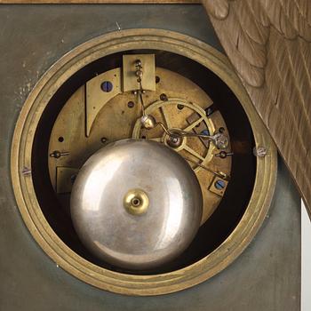 A French mantel clock, 1820's-1840's.