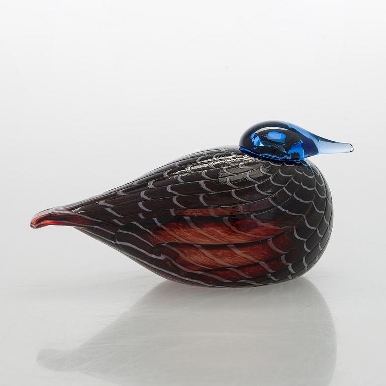 Oiva Toikka, lasilintu, signeerattu Oiva Toikka Nuutajärvi Notsjö Turun Sanomat.