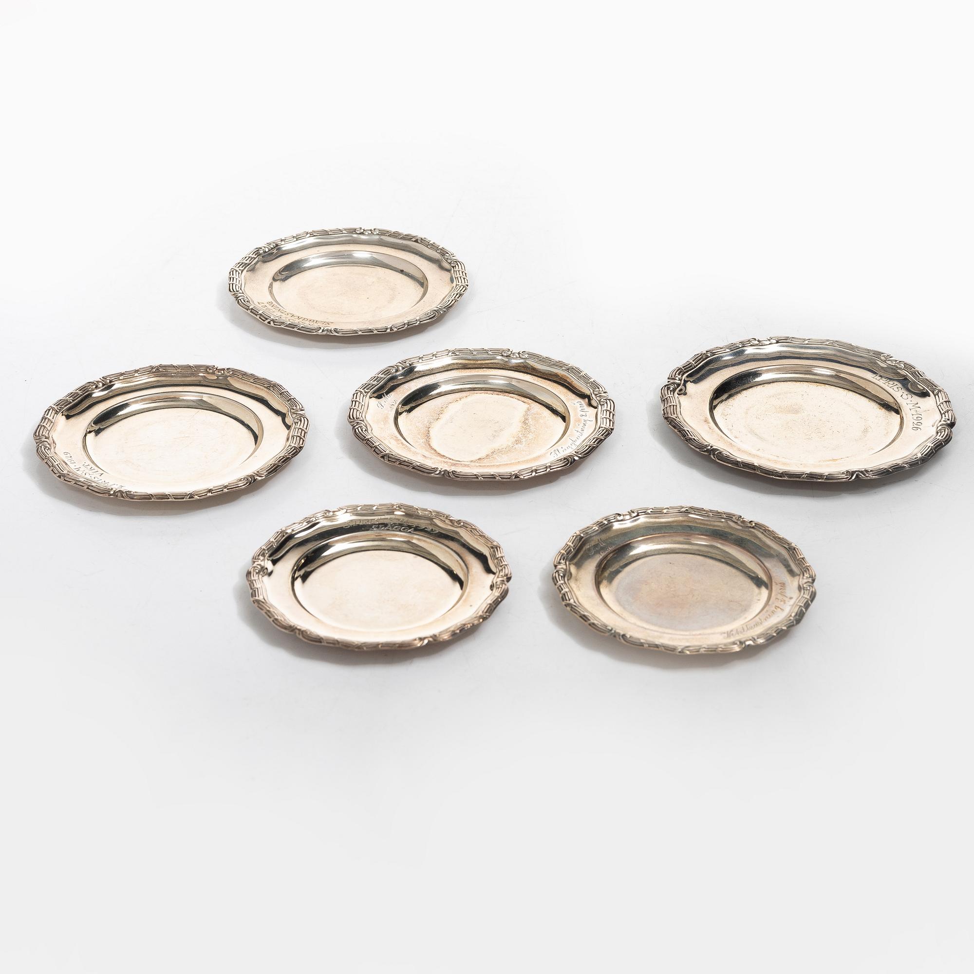 Fats, 7 pcs, silver, including K Anderson, Stockholm 1925.