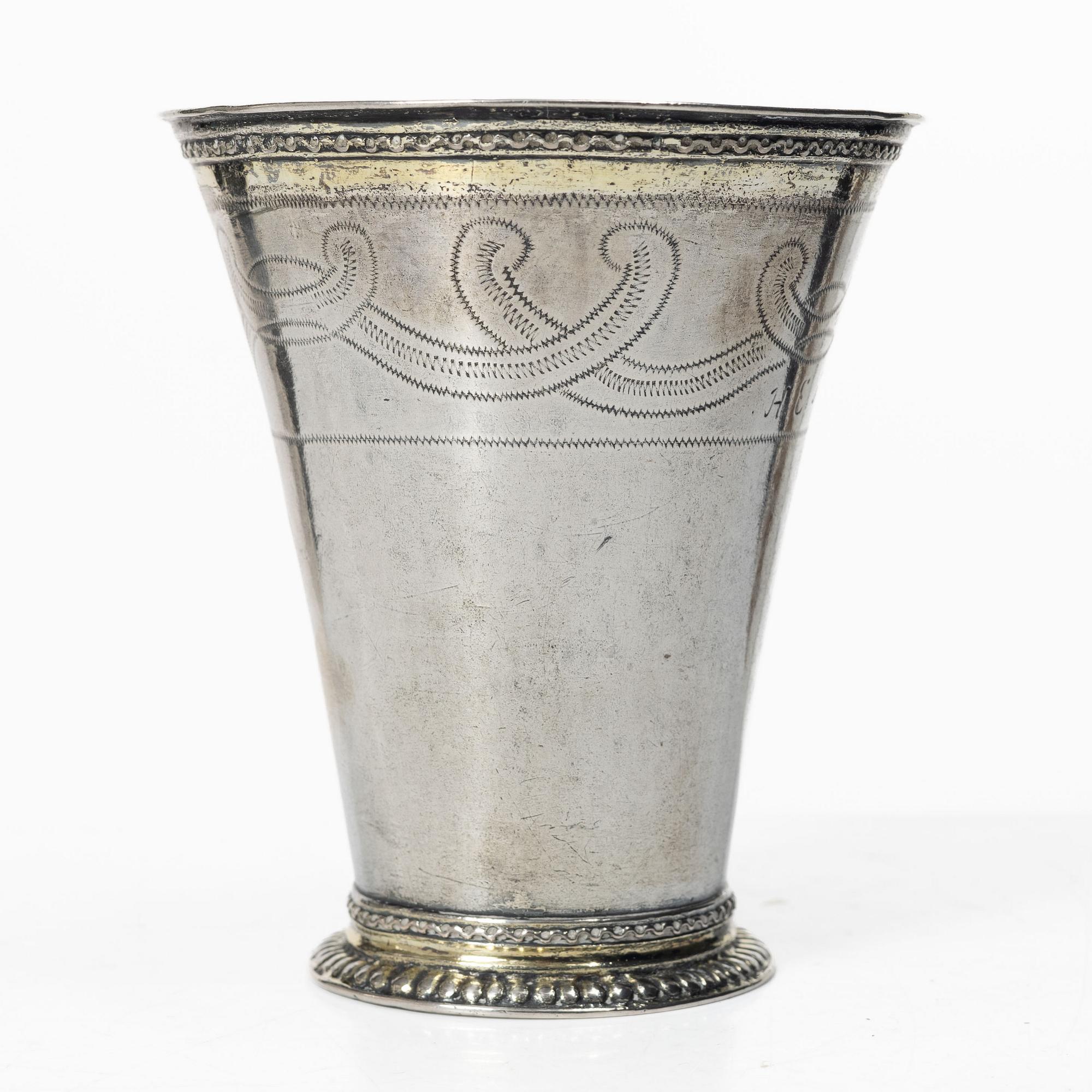 A Swedish silver beaker, mark of Jeremias Dahlén, Västerås (1722–1736–).