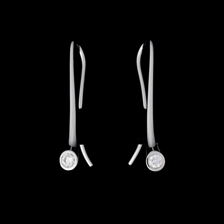 GEORG JENSEN, korvakorut "Magic", briljanttihiotut timantit, 18K valkokultaa.
