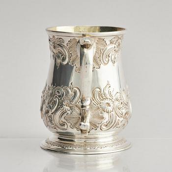Thomas Whipham, stop/mugg, silver, London 1754.