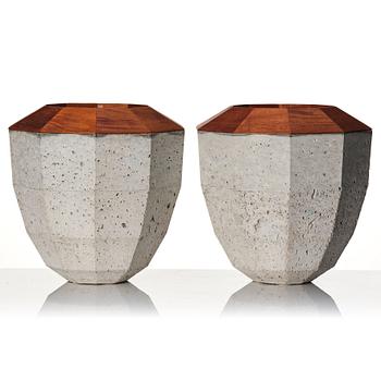 Tom Mårtenson, & Perranch Concrete Design, a pair of garden urns, 1980s.