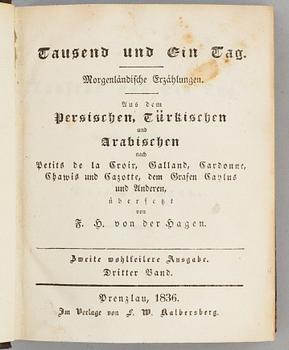 Sagosamling 1836, proveniens: Rääf (6 vol).