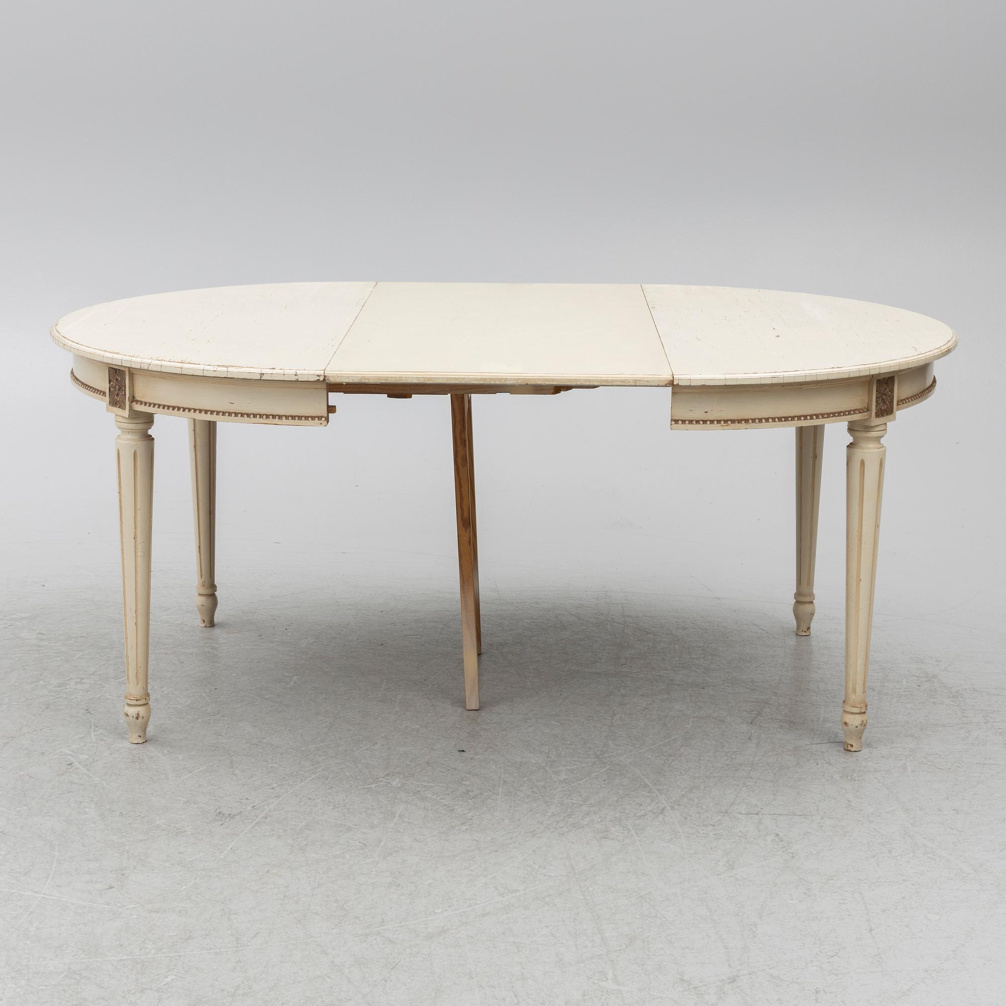Dining table, Gustavian style, mid-20th century.