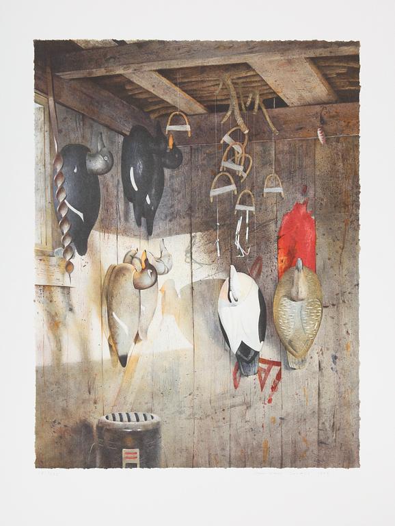 STANISLAW ZOLADZ, färglitografi, signerad, daterad 1993 och numrerad 171/275.