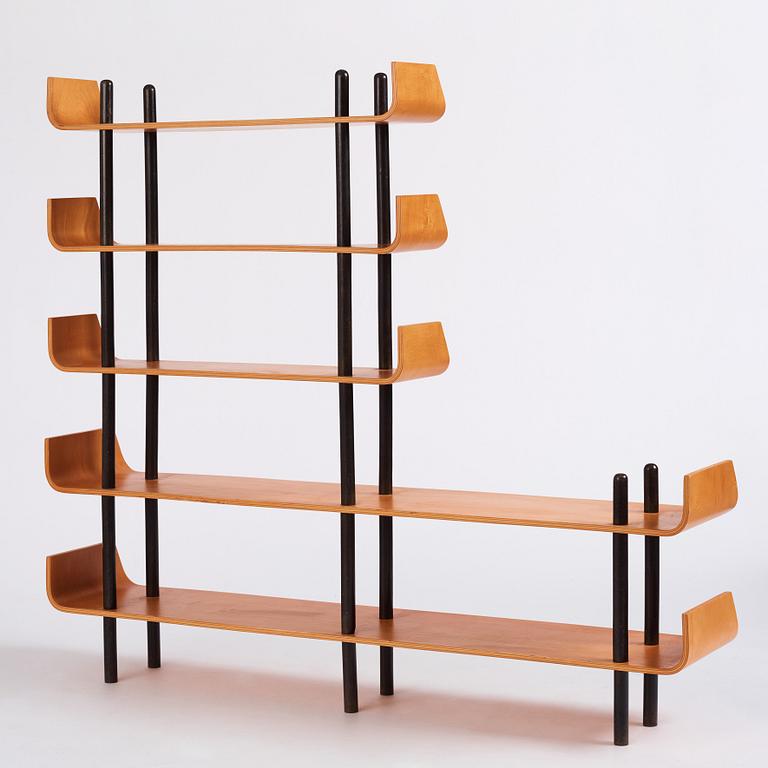 Wilhelm Lutjens, a bookshelf / room divider, model "545", De Boer Gouda, The Netherlands 1950-60s.