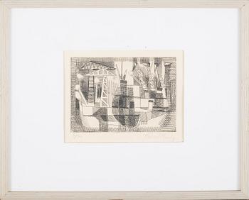 MARCEL MOULY, 2 linolium cuts, 1 etching, numbered and signed.