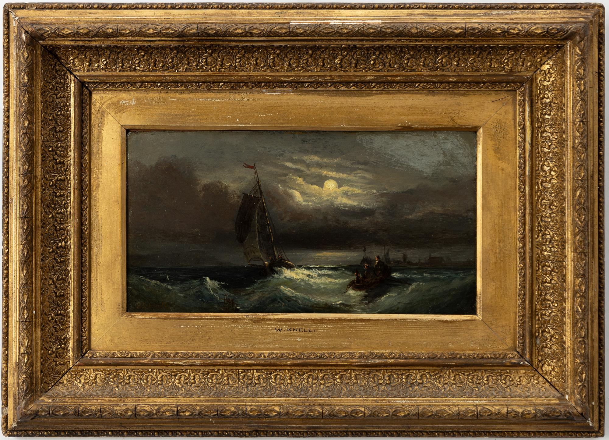 William Calcott Knell, attributed to, Moonlit Voyage.