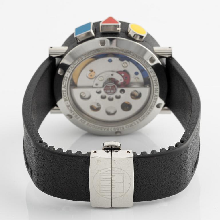 Alain Silberstein, Krono Bauhaus, chronograph, wristwatch, 40 mm.