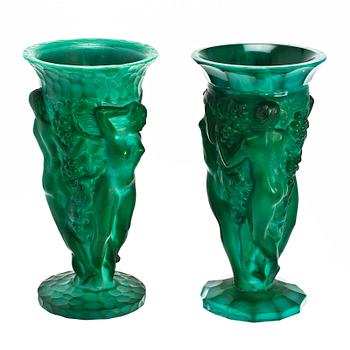 VASER, 3 st, samt FAT, sten, art deco, 1900-talets första kvartal.