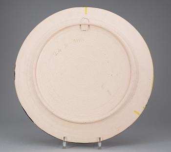 A Corneille Beverloo ceramic plate, F. Delille, Paris 1998.