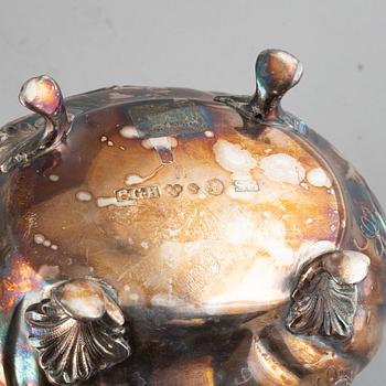 A three piece silver coffee service, CG Hallber, Stockholm 1945.