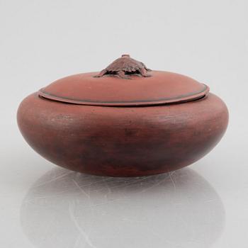 A red lacquer bowl with cover, Japan, presumably Meiji (168-1912).