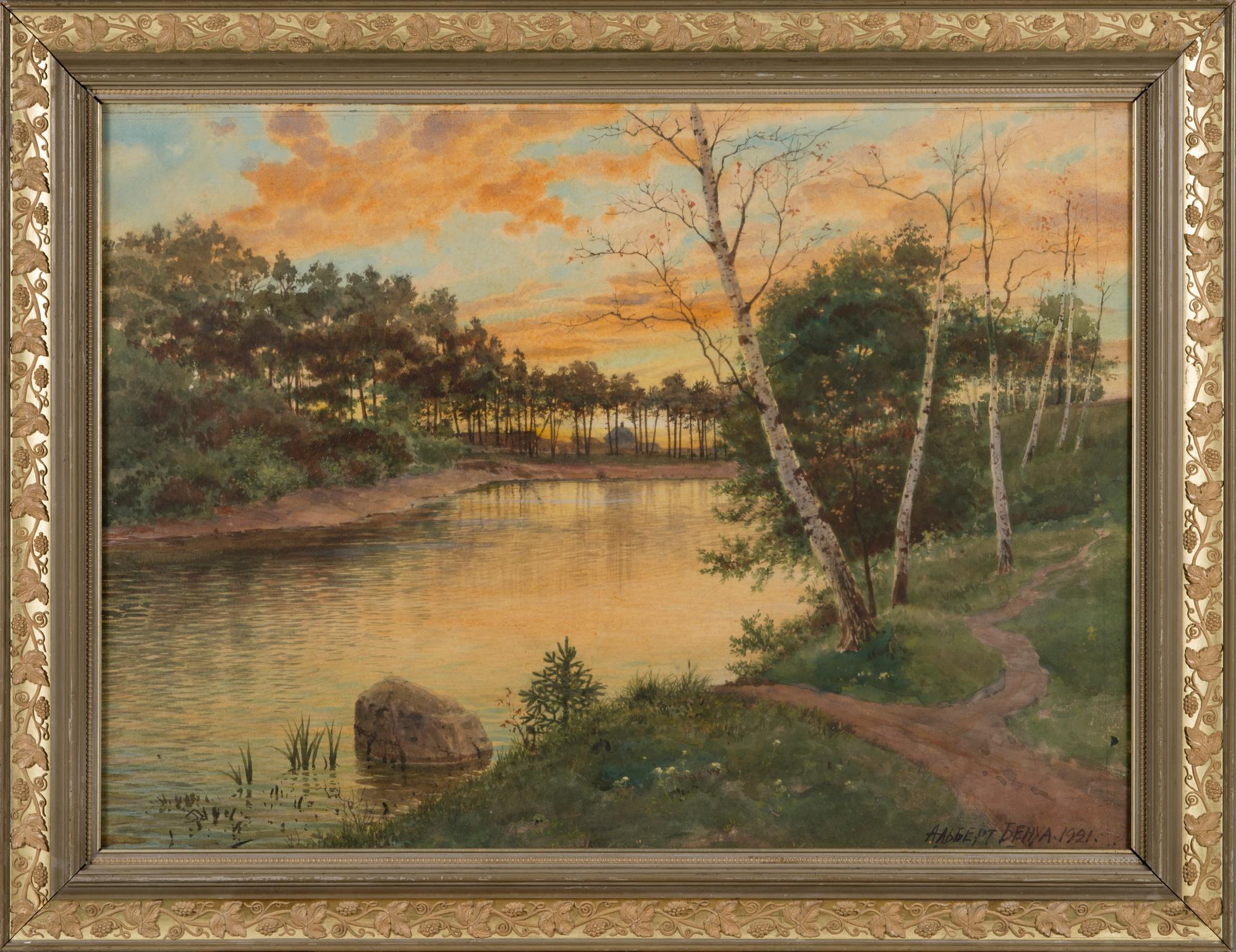 ALBERT NIKOLAEVICH BENOIS, watercolour, signed and dated 1921.