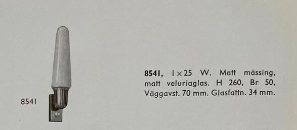 Harald Notini, a pair of wall lamps model "8541", Arvid Böhlmarks Lampfabrik 1950s.