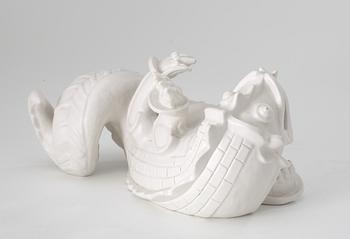 A Wilhelm Kåge stoneware figure of a dragon, Gustavsberg circa 1940.