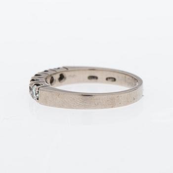 RING, 14K, vitguld, diamanter 5x0,10 ct, finska stämplar, Kalevi Elo.