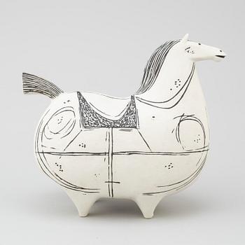STIG LINDBERG, a "Springare" stoneware sculpture of a horse, Gustavsberg studio, Sweden 1952-72.