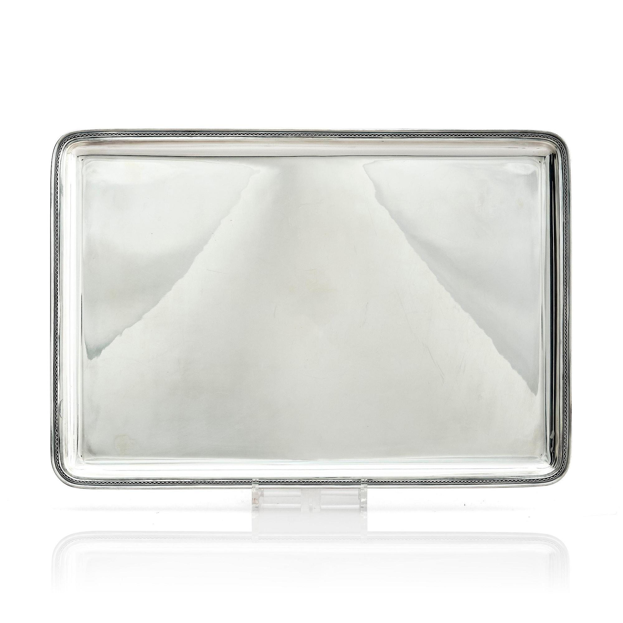 Karl Anderson, a Swedish silver tray, Stockholm 1952.