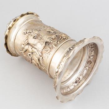 K. Andersson, dryckeskanna, silver, 1800-tal. Barock-stil.