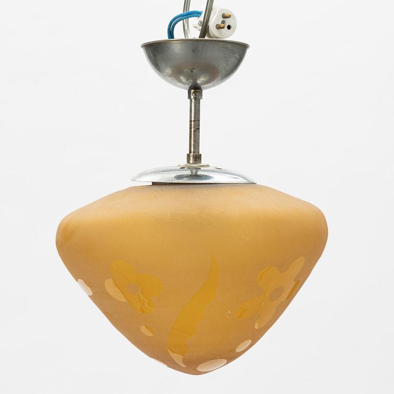 A Swedish Modern ceiling lamp, 1940's.