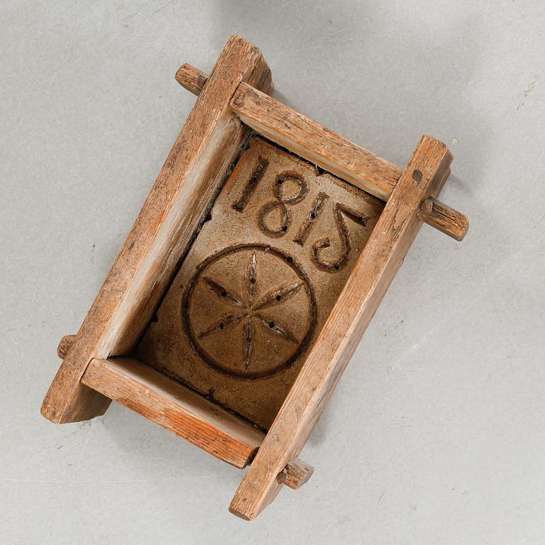 Four handicrrafted items from the 19th century.