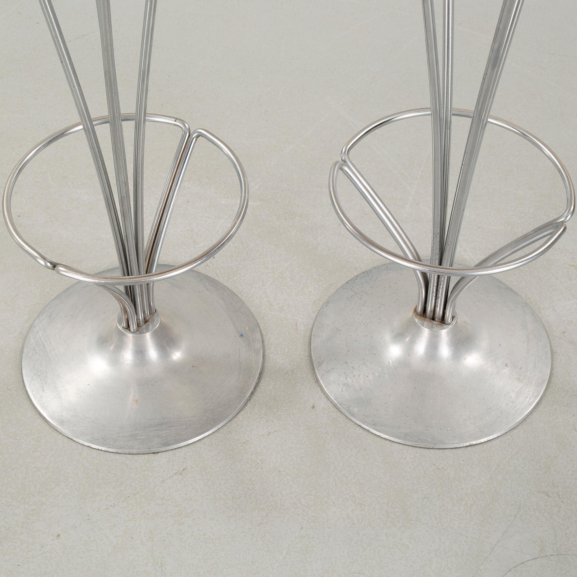 A pir of "FL 9511" bar stools, designed by Piet Hein for fritz Hansen, 20th century.