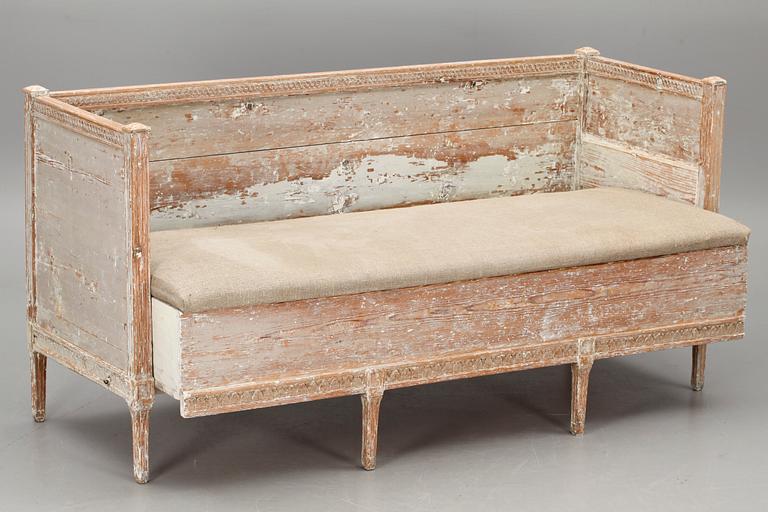SOFFA med UTDRAG, gustavianskt provinsarbete, 1700/1800-tal.