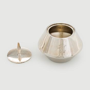 John Prip, a three-piece ‘The Diamond’ sterling silver coffee set for  Reed & Barton, c. 1960s.