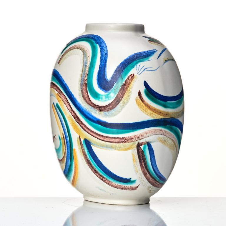 Isaac Grünewald, a stoneware vase, Rörstrand, Sweden 1940s.