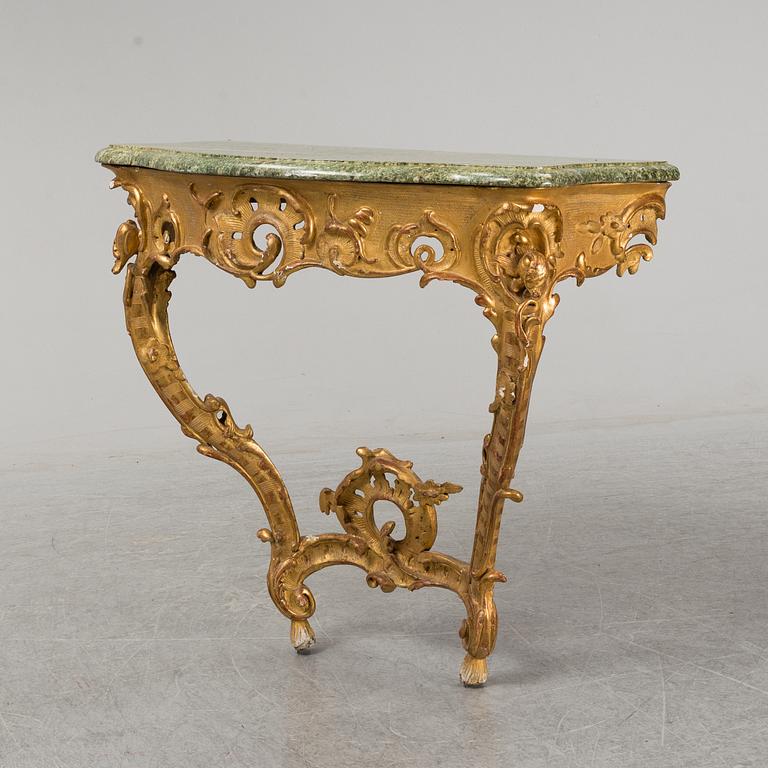 A presumably german rococo consoltable.