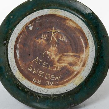 Marianne Westman, a bowl and two vases, stoneware, Rörstrands Ateljé.