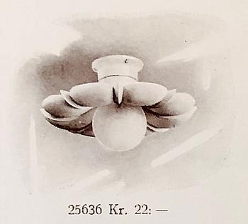 Erik Tidstrand, tak/vägglampor, tre stycken, modell "25636", Nordiska Kompaniet, 1920-tal.