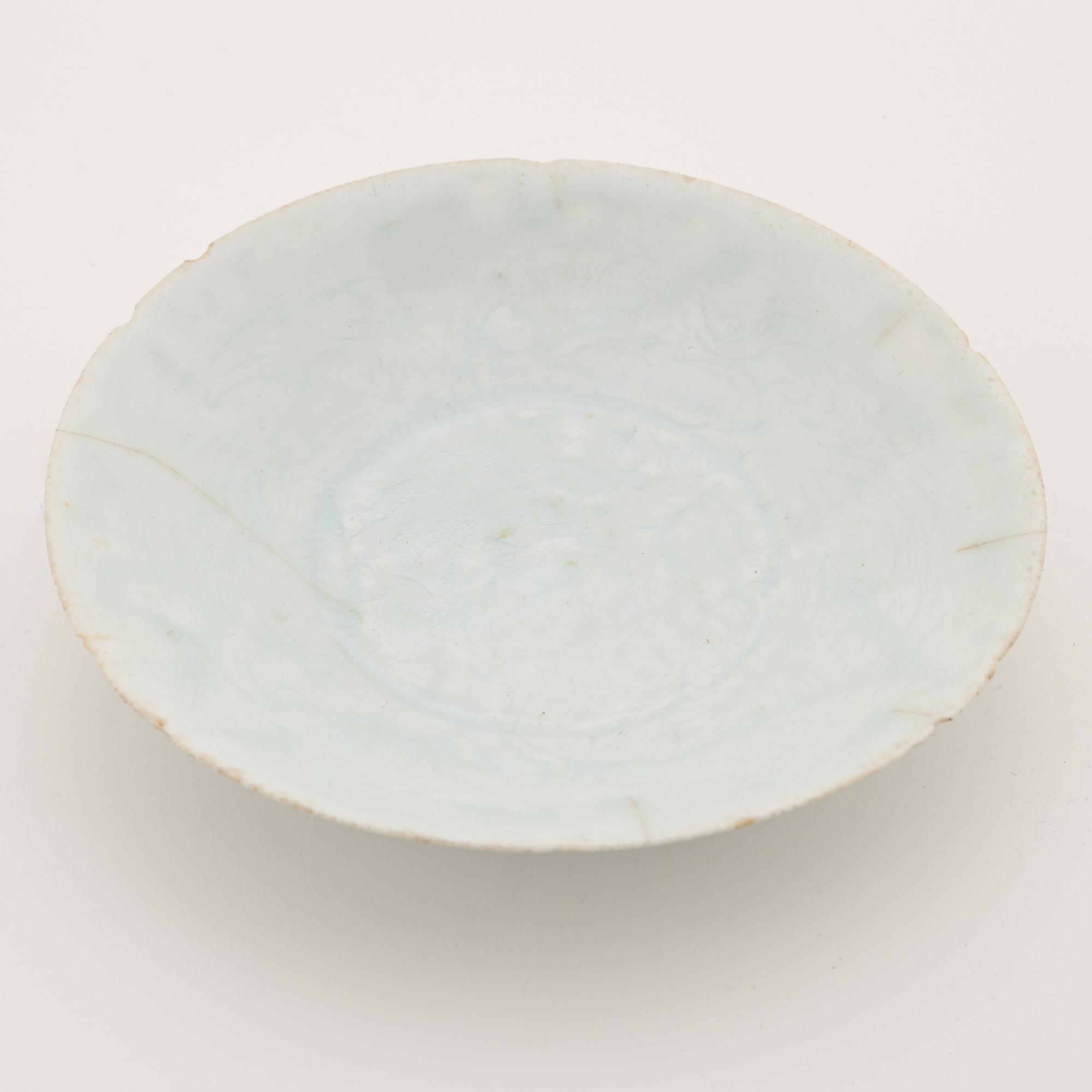 A qingbai dish, Song dynasty (960-1279).