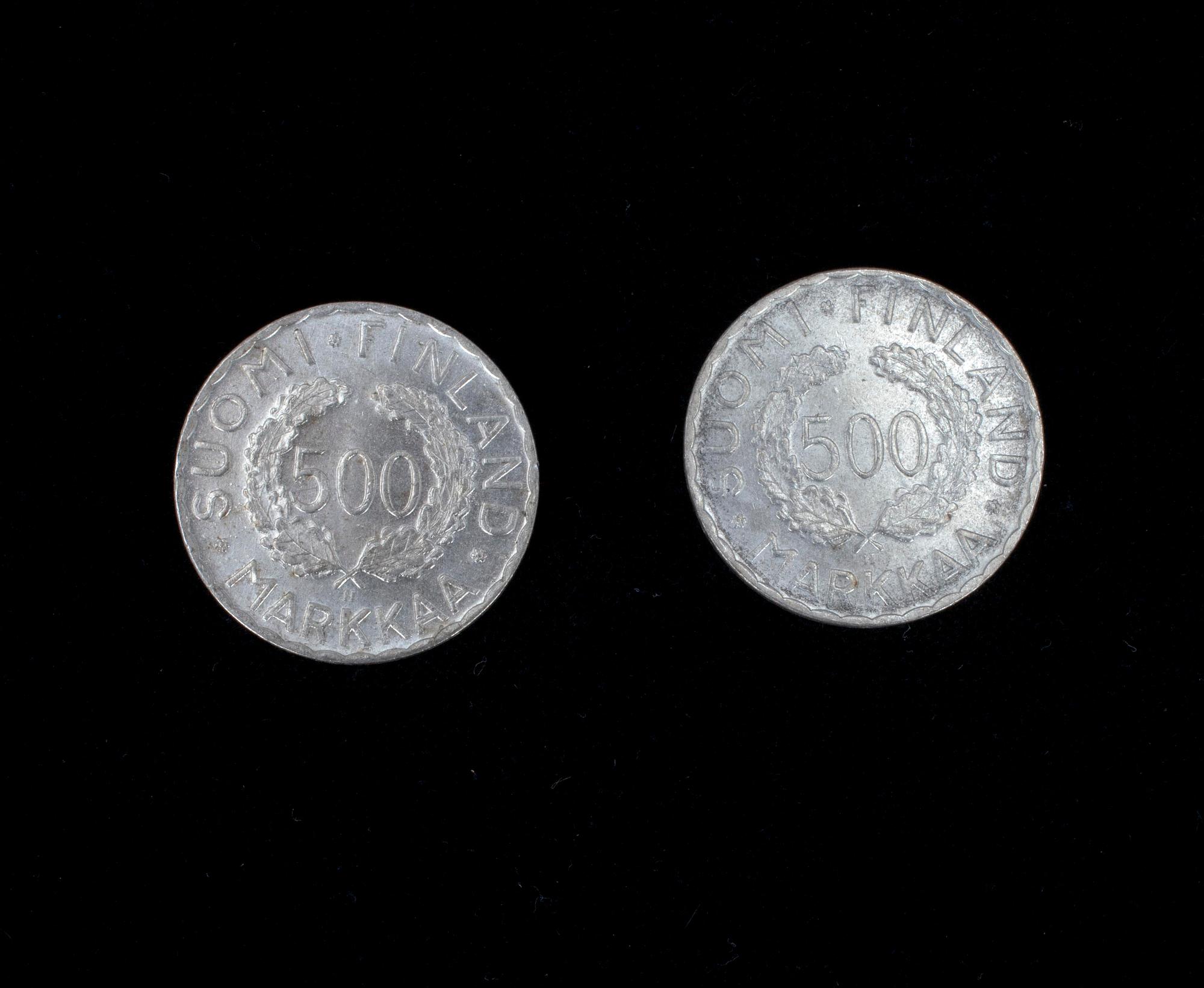 OLYMPIAMYNT 500 FIM, 2 st, HELSINGFORS OLYMPISKA SPEL 1952.