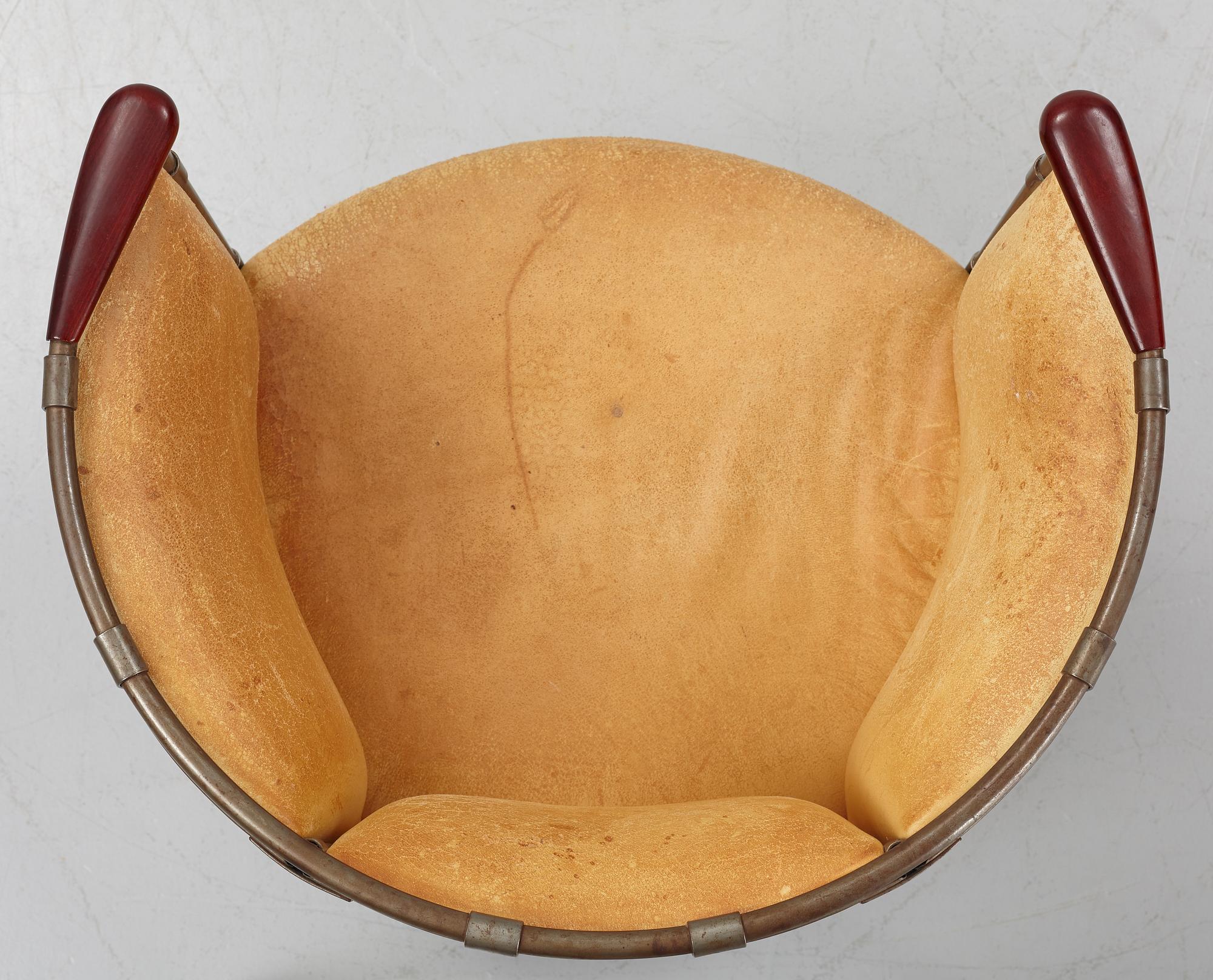 Mats Theselius, an 'Älgskinnsfåtöljen' lounge chair, Källemo, ed. 311/360, Sweden post 1991.