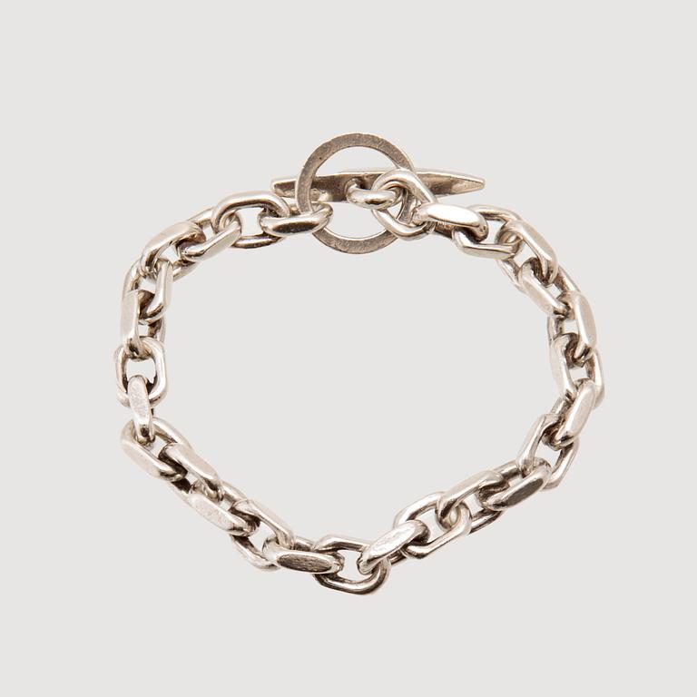 Silver curb link bracelet, Denmark, second half of the 20th century.