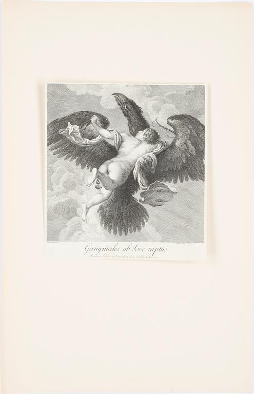 PARTI GRAFIK, 7 st, 1700-tal samt AKVARELLER, 2 st, av Jocke Åkerblom, daterade 1927.