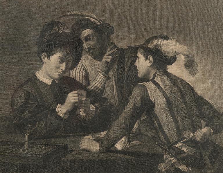 CARAVAGGIO, efter, kopparstick, Johannes Volpato Roma 1772.