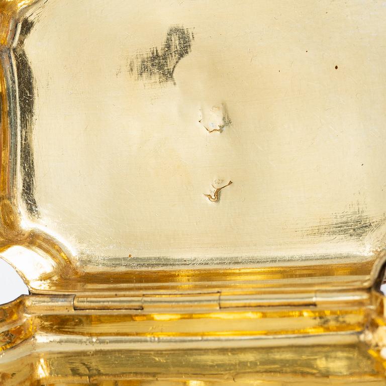 Snuffbox, silver, Louis XV, second half of the 18th century.