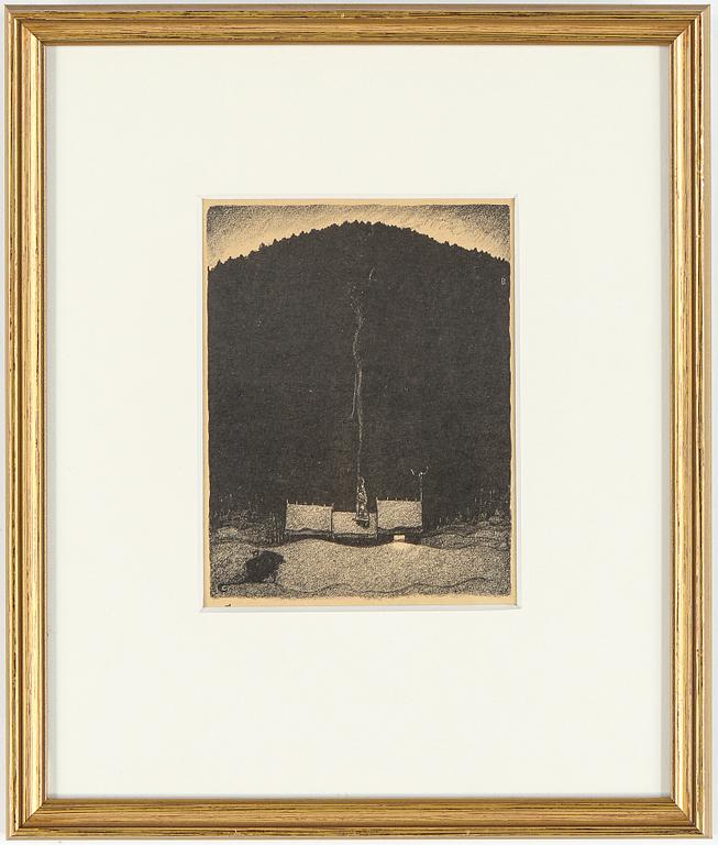 JOHN BAUER, 10 litografier, ur sviten "Troll", osignerade.