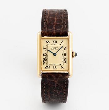 must de Cartier, Tank, wristwatch, 23,5 x 23 (31) mm.