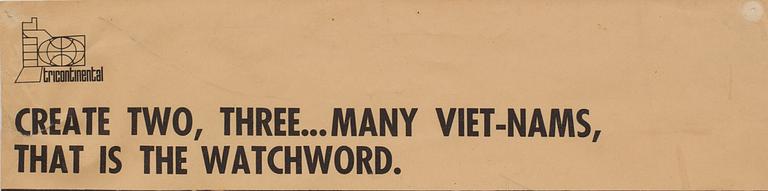 ALFREDO ROSTGAARD, poster Tricontinental.