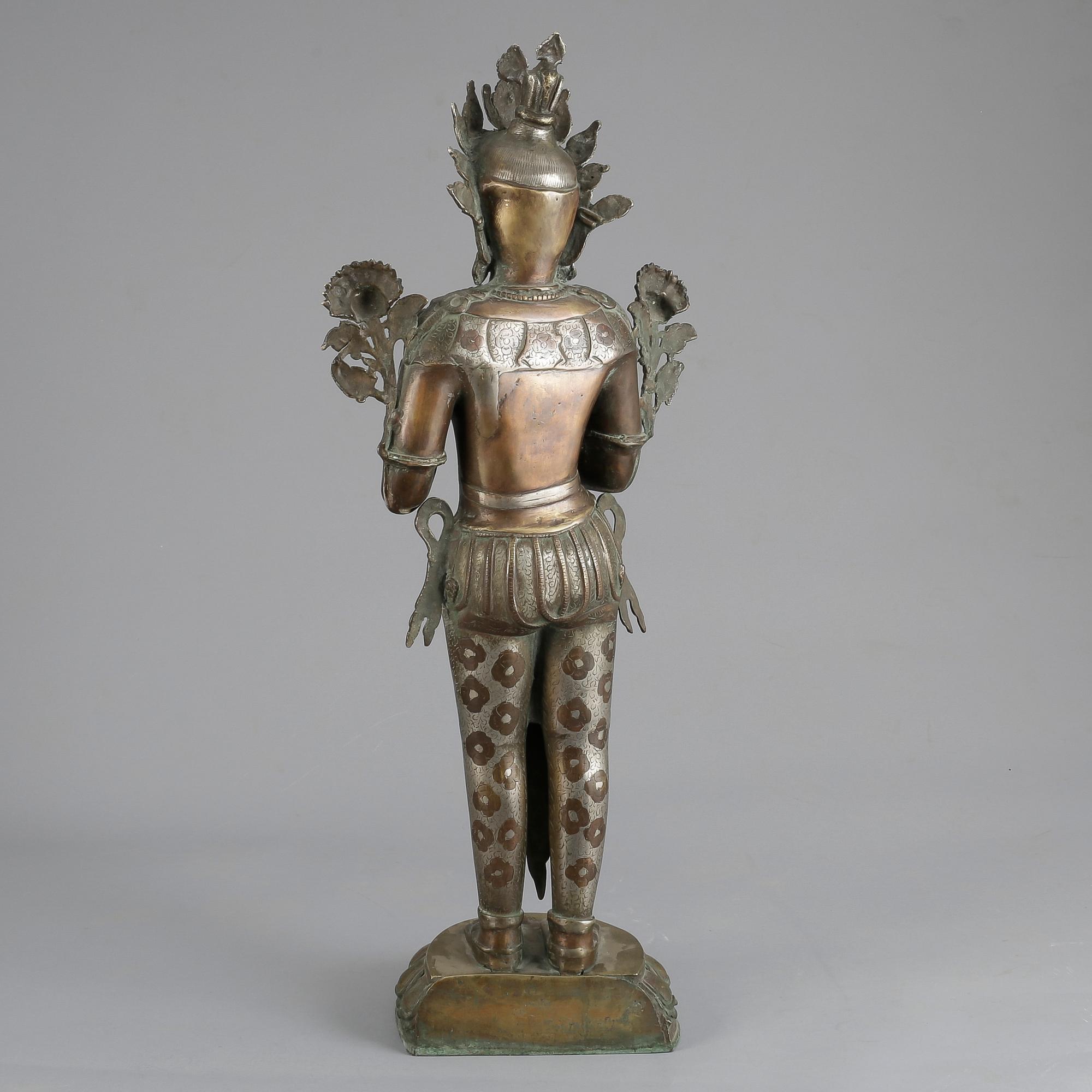 SKULPTUR, brons/vitmetall, orientalisk, 1900-talets mitt.
