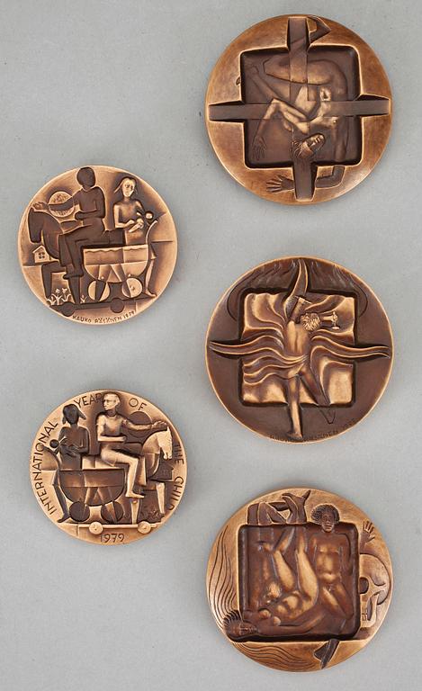 MEDALJER, 6 st, brons, bla Kauko Räsänen, Sporrong, 1975-80.