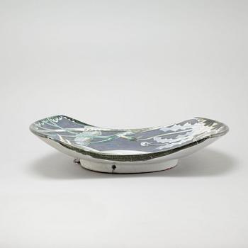 A dish and a table lamp by Marian Zawadzki for Tilgmans, second half of the 20th century.