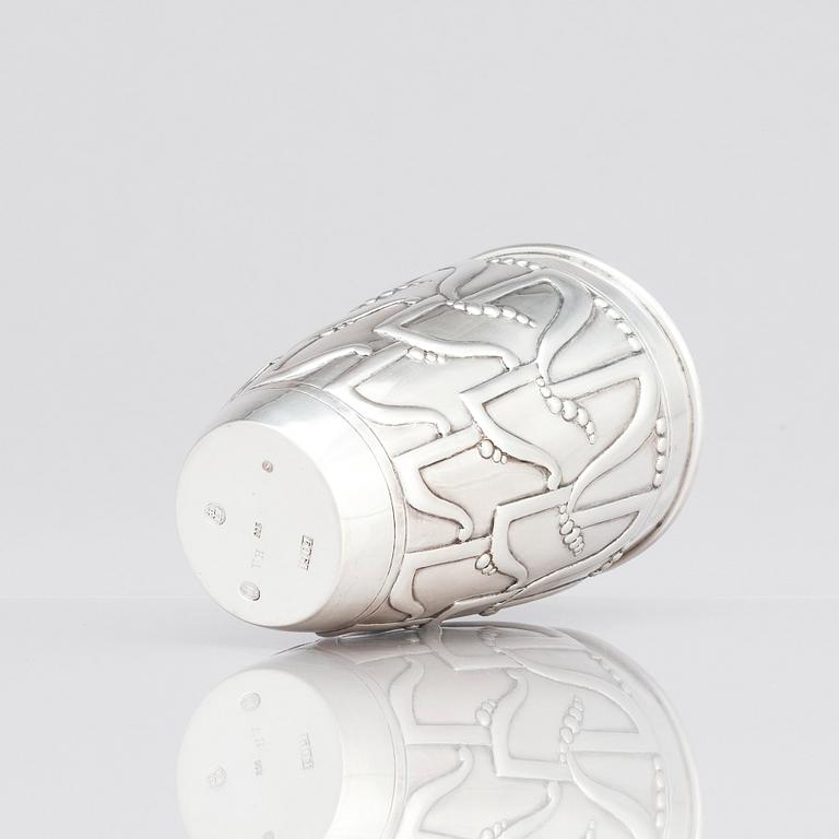 Thorvald Bindesbøll, a silver beaker, A. Michelsen, Copenhagen 1904.