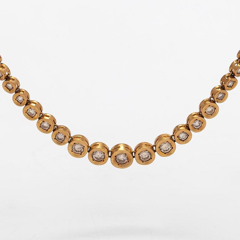 Collier, briljantslipade diamanter, 18K guld.