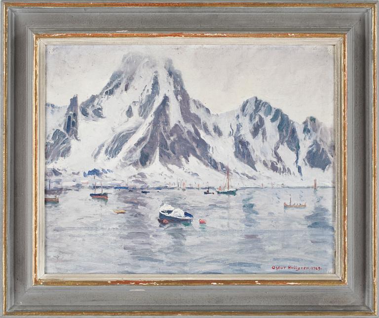 OSCAR HULLGREN, olja på pannå, sign o dat 1929.